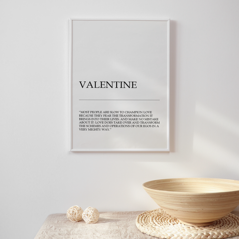 Valentine’s Definition Wall Art